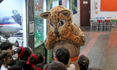 Colégio Unesc realiza ação educativa no parque do bairro Santa Luzia