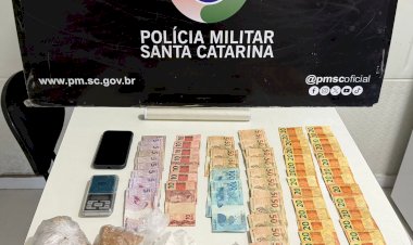 Polícia Militar apreende grande quantidade de drogas em Forquilhinha.