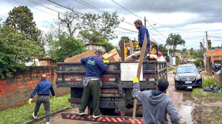 Prefeitura de Criciúma realiza atendimentos, limpeza e reparos em locais mais afetados pela chuva