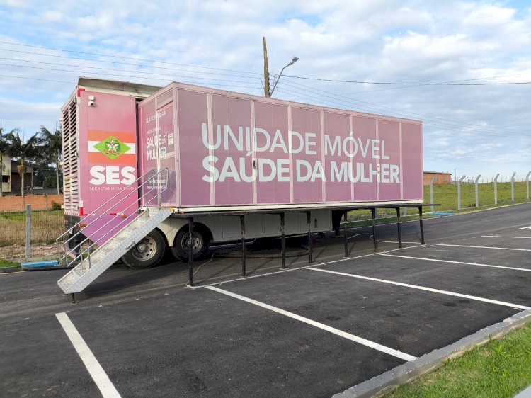Içara recebe Carreta da Saúde da Mulher para realização gratuita de mamografias e ultrassonografias