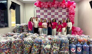Afasc encerra Outubro Rosa com uma tonelada e meia de tampinhas arrecadadas