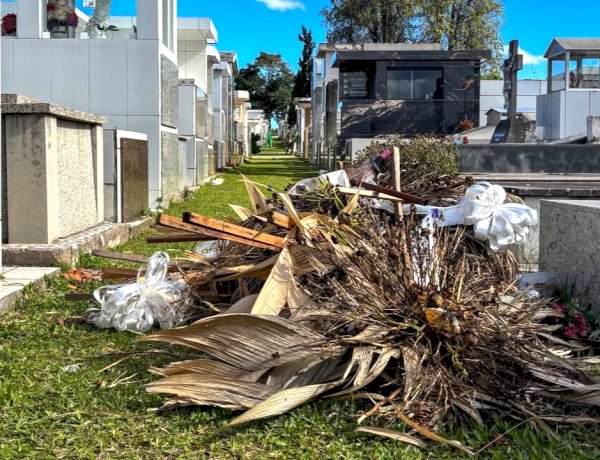 Prefeitura de Criciúma intensifica limpeza e manutenção dos cemitérios municipais para o Dia de Finados
