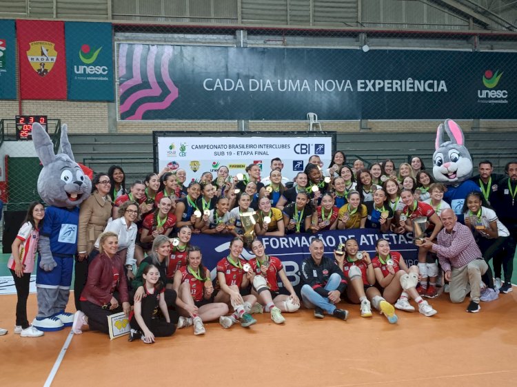 Criciúma é vice-campeã no Campeonato Brasileiro Interclubes de Vôlei Feminino Sub-19