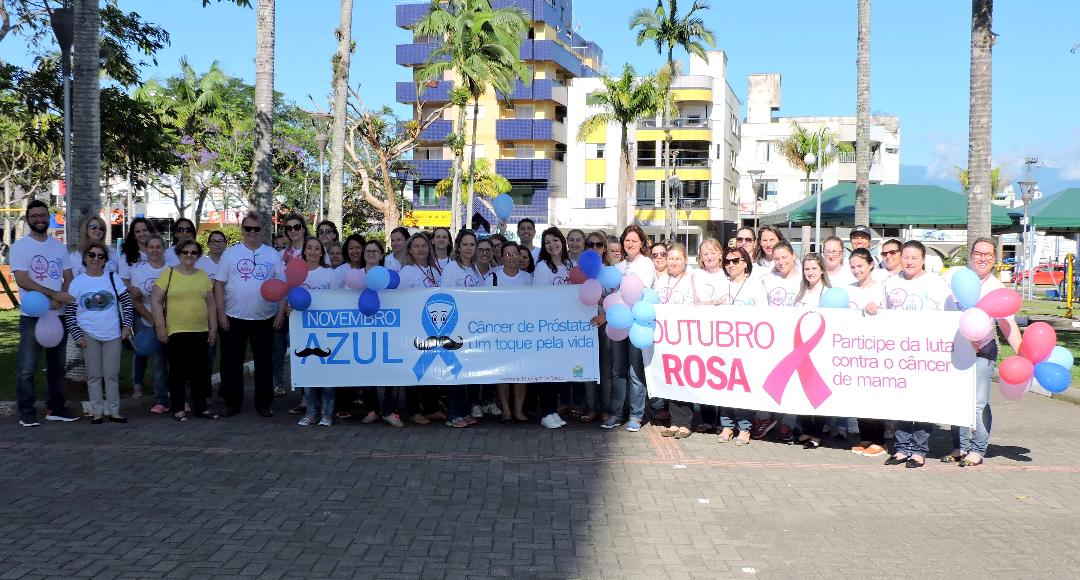 Siderópolis encerra Outubro Rosa e inicia Novembro Azul com caminhada pela cidade