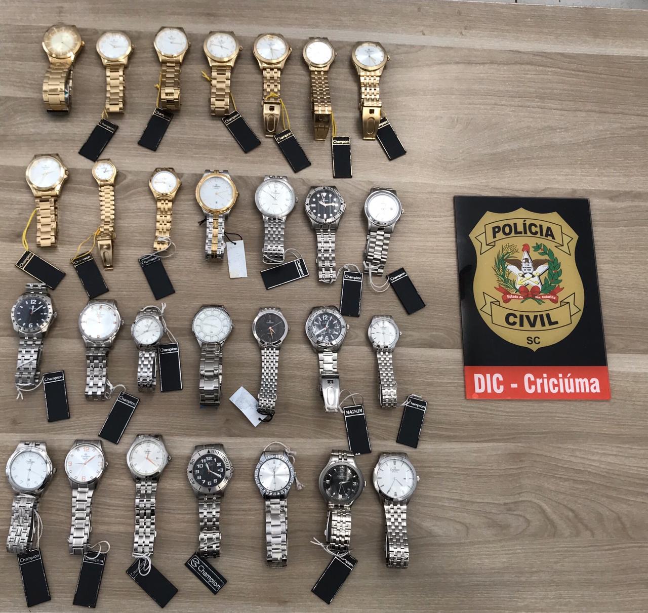 Polícia Civil recupera 28 relógios roubados de joalheira na Santa Luzia